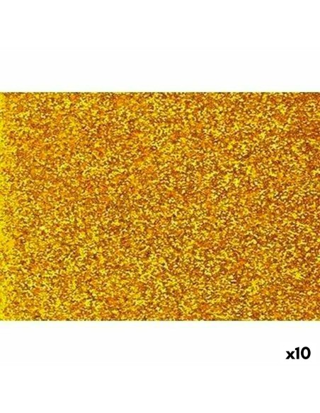 Papier Fama Doré 20 x 30 cm Paillettes (10 Unités)