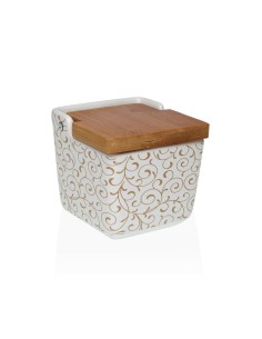 Salière avec couvercle Versa Serpentine Céramique 8,8 x 8,5 x 8,8 cm