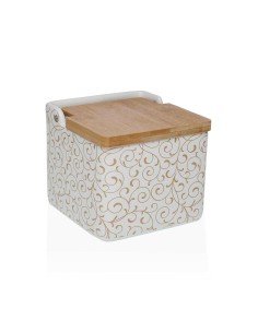 Salière avec couvercle Versa Serpentine Céramique Dolomite 12,2 x 11,5 x 12,2 cm