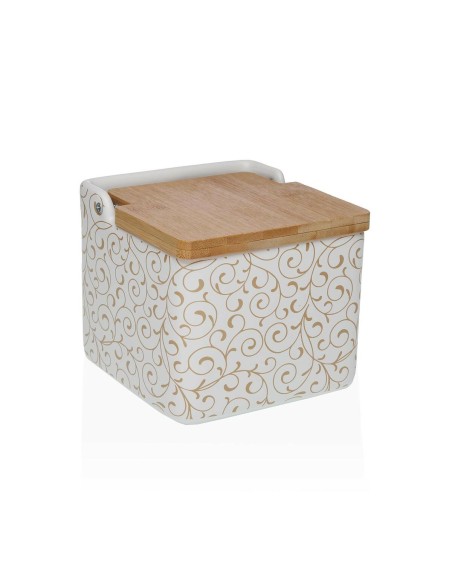 Salière avec couvercle Versa Serpentine Céramique Dolomite 12,2 x 11,5 x 12,2 cm