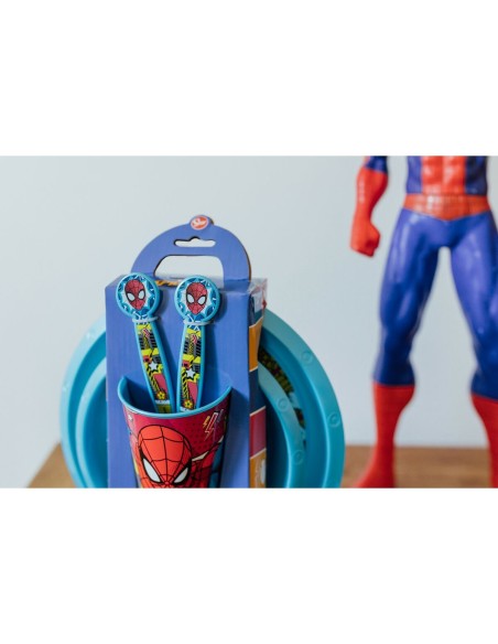 Ensemble Vaisselle pour Enfants Spider-Man CZ11313 Plastique (5 Pièces)