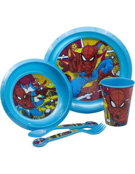 Ensemble Vaisselle pour Enfants Spider-Man CZ11313 Plastique (5 Pièces)