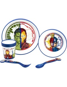 Ensemble Vaisselle pour Enfants The Avengers CZ11304 Plastique (5 Pièces) 2