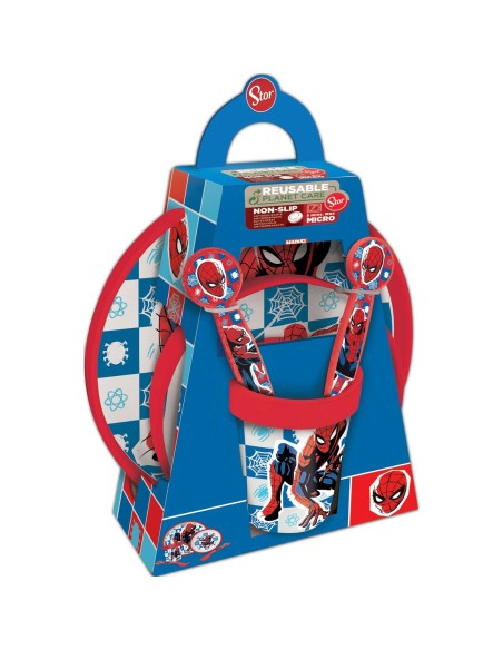 Ensemble Vaisselle pour Enfants Spider-Man CZ11308 Plastique (5 Pièces)