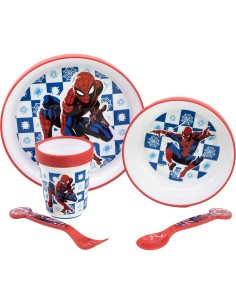 Ensemble Vaisselle pour Enfants Spider-Man CZ11308 Plastique (5 Pièces) 2