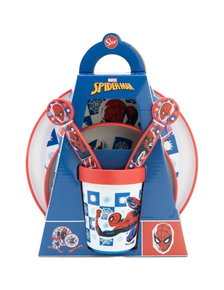 Ensemble Vaisselle pour Enfants Spider-Man CZ11308 Plastique (5 Pièces)