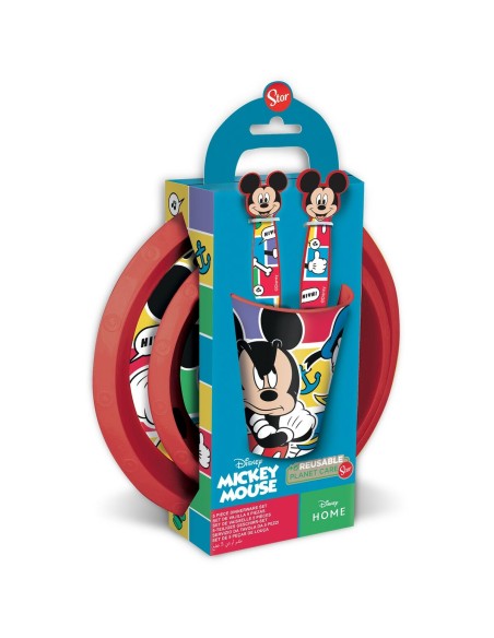 Ensemble Vaisselle pour Enfants Mickey Mouse CZ11311 (5 Pièces)
