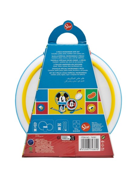 Ensemble Vaisselle pour Enfants Mickey Mouse CZ11306 Plastique (5 Pièces)