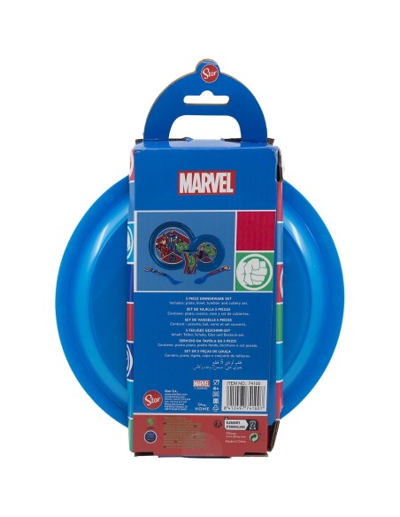Ensemble Vaisselle pour Enfants The Avengers CZ11309 Plastique (5 Pièces)