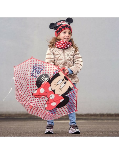 Parapluie Minnie Mouse Rouge 100 % POE (Ø 71 cm)
