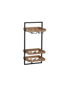 Range Bouteilles Home ESPRIT Noir Naturel 35 x 25 x 75 cm