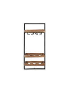Range Bouteilles Home ESPRIT Noir Naturel 35 x 25 x 75 cm 2