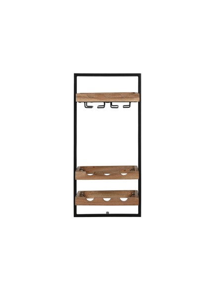 Range Bouteilles Home ESPRIT Noir Naturel 35 x 25 x 75 cm