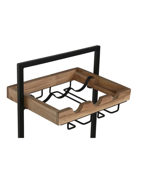 Range Bouteilles Home ESPRIT Noir Naturel 35 x 25 x 75 cm