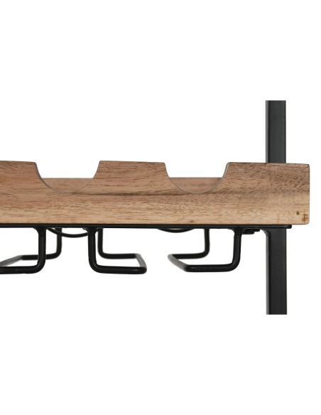 Range Bouteilles Home ESPRIT Noir Naturel 35 x 25 x 75 cm