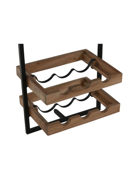 Range Bouteilles Home ESPRIT Noir Naturel 35 x 25 x 75 cm