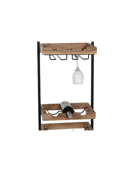 Range Bouteilles Home ESPRIT Noir Naturel 35 x 25 x 75 cm