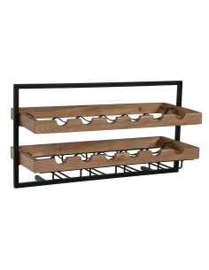 Range Bouteilles Home ESPRIT Noir Naturel 65 x 25 x 35 cm