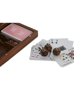 Jeux de cartes Home ESPRIT Érable Acacia 17,7 x 11,5 x 3,7 cm 2