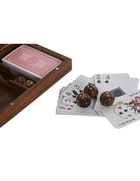 Jeux de cartes Home ESPRIT Érable Acacia 17,7 x 11,5 x 3,7 cm