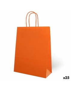Sacs Fama Orange Avec des poignées 125 g/m² 21 x 11 x 29 cm (25 Unités)