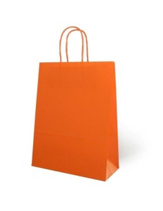 Sacs Fama Orange Avec des poignées 125 g/m² 21 x 11 x 29 cm (25 Unités) 2