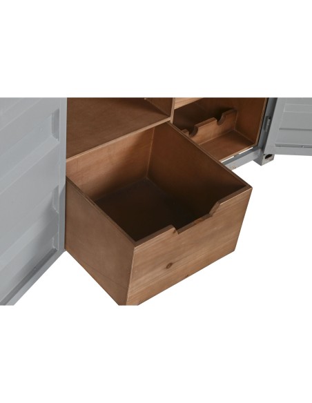 Range Bouteilles Home ESPRIT Gris Bleu ciel 77 x 41 x 64 cm