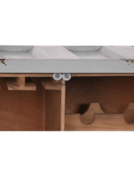 Range Bouteilles Home ESPRIT Gris Bleu ciel 77 x 41 x 64 cm