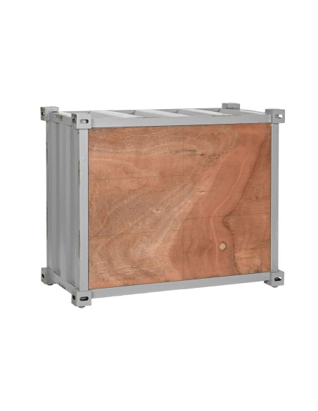 Range Bouteilles Home ESPRIT Gris Bleu ciel 77 x 41 x 64 cm