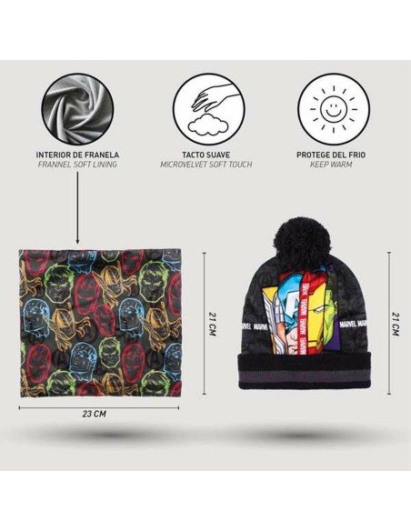 Bonnet, Gants et Echarpe The Avengers Gris