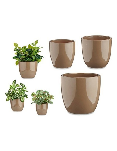Set de pots Ibergarden CAZORLA-7006 Marron Taupe Argile