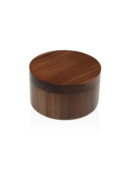 Salière avec couvercle Versa Bambou Bois d'acacia 11,7 x 6,8 x 11,7 cm