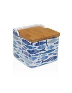 Salière avec couvercle Versa AQUA 2 Céramique Dolomite 12,2 x 11,5 x 12,2 cm