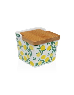 Salière avec couvercle Versa Céramique Citron 8,8 x 8,5 x 8,8 cm