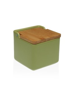 Salière avec couvercle Versa Vert Céramique 12,2 x 11,5 x 12,2 cm