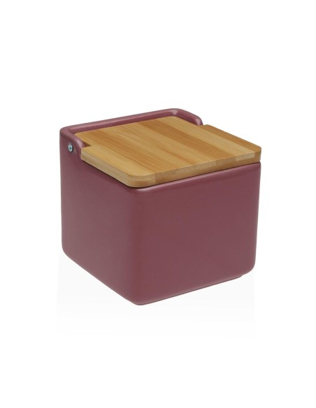 Salière avec couvercle Versa BURGUNDY Céramique 12,2 x 11,5 x 12,2 cm