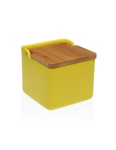 Salière avec couvercle Versa Jaune Céramique 12,2 x 11,5 x 12,2 cm