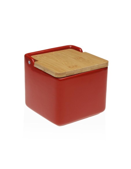 Salière avec couvercle Versa Rouge Céramique 12,2 x 11,5 x 12,2 cm