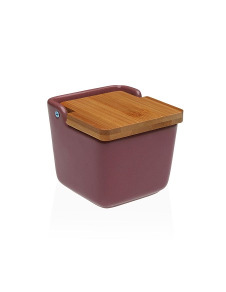 Salière avec couvercle Versa BURGUNDY Céramique 8,8 x 8,5 x 8,8 cm