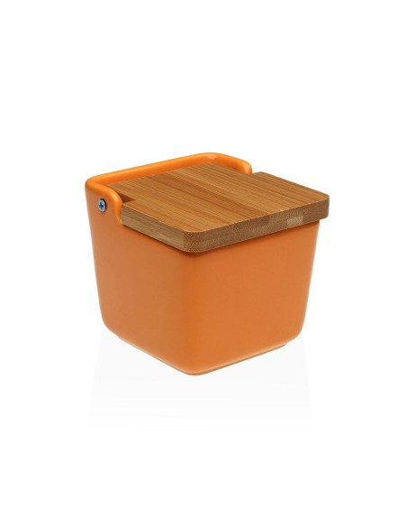Salière avec couvercle Versa Orange Céramique 8,8 x 8,5 x 8,8 cm