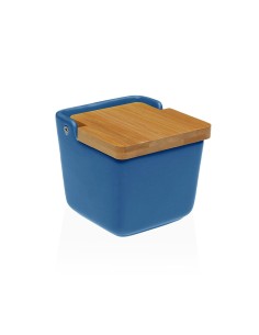 Salière avec couvercle Versa Bleu Céramique 8,8 x 8,5 x 8,8 cm