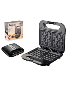 Gaufrier Argon K-901B/W Noir Acier 750 W