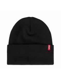 Chapeau Levi's Slouchy Red Tab Beanie Noir