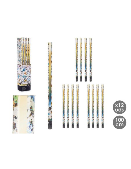 Canon à confettis NAVI-AR-483 Multicouleur Papier Carton Plastique 5 x 98,5 x 5 cm (12 Unités)