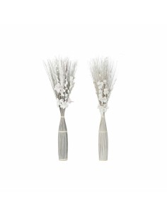 Branche DKD Home Decor 8424001847440 Fleurs Gris Blanc Fleur séchée (40 x 40 x 150 cm) (2 Unités)