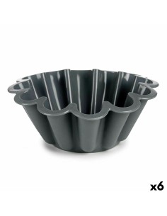 Moule à pâtisserie Kinvara HH477 Gris clair Gris foncé Silicone 1,5 L 24,5 x 10 x 24,5 cm (6 Unités)