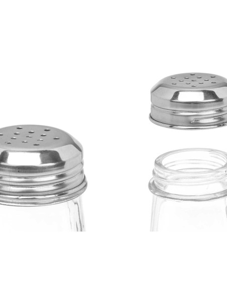 Salière Vivalto YHP-SZ24/DH12 Transparent Métal verre 5,5 x 10,5 x 5,5 cm (12 Unités)