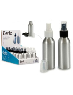 Bouteille Pulvérisatrice Berilo CH9979-2 Blanc Noir Transparent Argenté Aluminium polypropylène 100 ml (24 Unités) 2