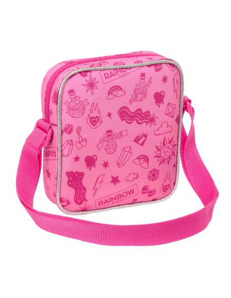 Sac à Bandoulière Rainbow High Shine Multicouleur 16 x 18 x 4 cm