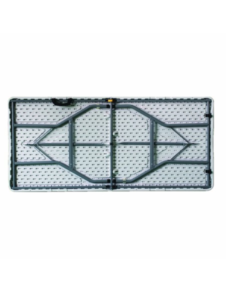 Marbueno Table Pliable Résine Blanc 180X70X74 cm Restauration, Plage, Camping 10529